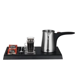 800W Custom Made Welcome Serving Coffee Maker Tray Sets