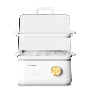 800W Steamer with Removable Base Durable Multi Purpose 12L Large Square Electric Food Steamer