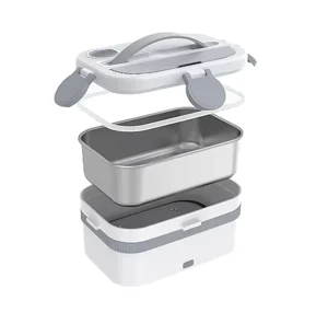 80W Electric Lunch Box Heater Car Heated Lunch Box Portable Food Warmer Bento Lunch Box for Work Men Car Truck