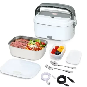 80W Electronic Warming Lunch Boxes Fast Heating Food Warmer Portable Electric Lunch Box for Car Truck Home Office