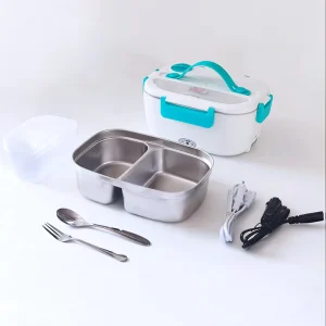 80W Portable Electric Picnic Box Electric Lunch Box Rapid Heated Food Warmer with Insulation Bag