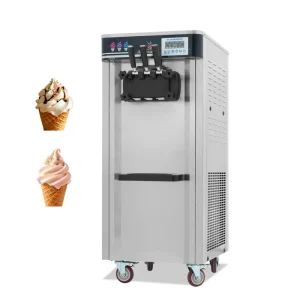 8618 New Commercial Vertical Soft Ice Cream Machine Large Output Stainless Steel Sundae Ice Cream Maker
