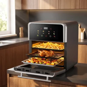 8L 10L 12L Large Capacity Oil Free Air Fryer Multi Function Digital Stainless Steel Glass Smart Electric Oven