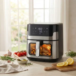 8L 6 in 1 Air Fryer Oven Cooker with Temperature and Time Control Dishwasher Non Stick Basket Air Fryer