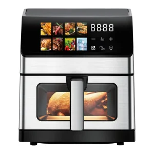 8L Air Fryer Customizable 1800W Upper and Lower Heating Visual Window Digital Air Fryer Oven GS CE ETL No Flip Required