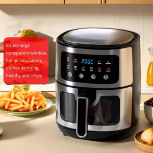 8L Air Fryer Smokeless Household Multifunctional Oven Fryer Stainless Steel Smart Multi Functional with Window