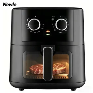 8L Digital Control Air Fryer LED Screen Freidora De Aire Toaster Baking Oven with Mechanical Double Knob