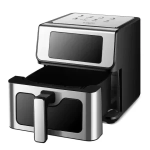 8L Modern Electric Air Fryer 1500W Touch Screen Digital Display Stainless Steel Cooker with Non-Stick Coating