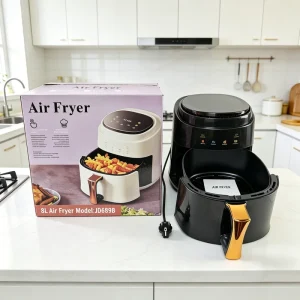 8L Modern Square Plastic Electric Adjustable Thermostat Oil Free Energy Saving 8 in 1 Screen Air Fryer Household Healthy
