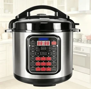 8L Programmable Electric Pressure Cooker air Fryer with LED Display Stainless Steel Digital Control for Hotel and Household Use