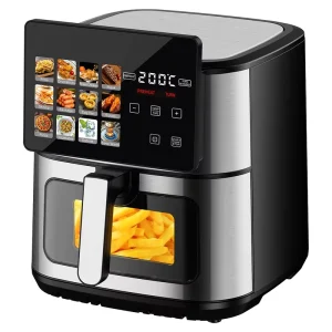 8L Smart Air Fryer Toaster Oven Small Kitchen Appliances Built in Digital Air Fryer Oven With up and Down Dual Heating