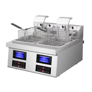 8L+8L Auto Lifting Commercial Electric Deep Fryer for Restaurant Hotel Food Shop New Condition for French Fries Use