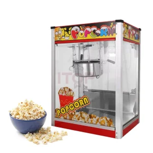 8Oz Kettle Pop Corn Maker Collapsible Popcorn Flat Top Popcorn Machine Automatic Popcorn Maker