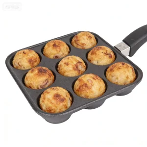 9 Hole Cast Iron Takoyaki Grill Pan Non Stick Octopus Ball Maker Cast Iron Takoyaki Fry Pan