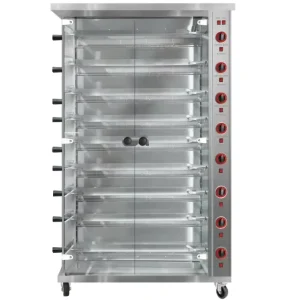 9 Rods Gas Rotisserie Barbecue Grill Electric Chicken Rotisserie Machine