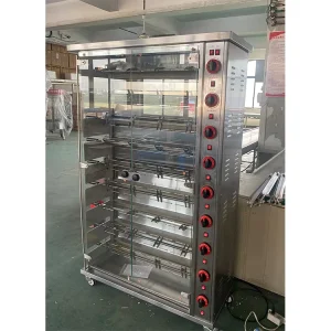 9-story Large Capacity Automatic Stainless Steel Gas Bbq Grill Rotisserie of Chicken