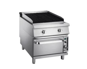 900 Stainless Steel Freestanding Griddle Commercial Kitchen Equipment Electric Char Lava Stone Grill