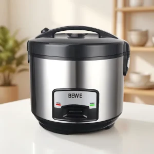 900W Electric Stainless Steel 2.2L Mini Cylinder Rice Cooker Non Stick Coating Household Hotel Use Measuring Cup