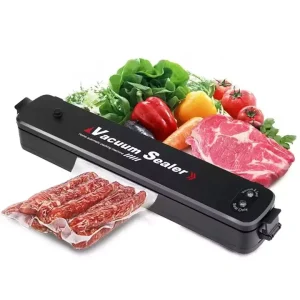 90W Kitchen Fresh Food Saver Automatic Vacuum Sealing Machine Handheld Vacuum Sealer with Free 15 PE Bags