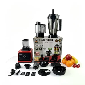 9500W Commercial Blender 2L 3 in 1 Heavy Duty Smoothie Blender Juice Grind Meat Cups Household Use Push Button Control 6 Blades