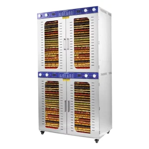 96 Trays Commercial Stainless Steel Food Dehydrator 40 90 Temperature Control 4 Independent Cabinets 0 24 Hours Fruit Vegetable
