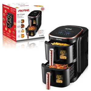 A.5396 2400W 12L Dual Drawer Air Fryer Digital Touch Screen 360 Degree Air Circulation Design