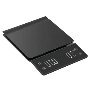 ABS Household Kitchen Coffee Scale with LED Display Battery Power Rectangle Digital Display with Weight Measuring Function Timer