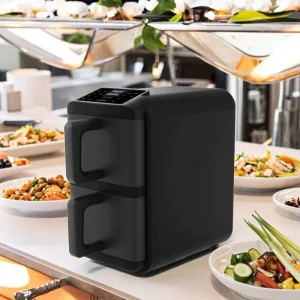 AC220-240V Home Touch Screen Large Capacity Air Fryer 10 Liters Doubled Electric Digital Smart Air Fryer Oven