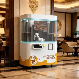 AI Powered Single Robotic Arm Coffee Machine Custom Pattern Printing Coffee Maker