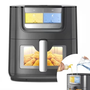 AI Smart Steam Air Fryer Oven Thin 7L Cooking Smart Air Fryer Automatic Spray Water and Oil Air Fryer with Visible Window