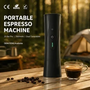 AIKELONG CF H01 Pro Self Heating Electric Portable Coffee Maker 20 Bar 2 in 1 Espresso Machine Capsule Outdoor Hotel Car Use