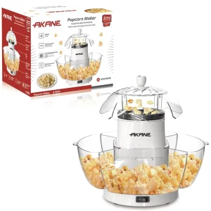 AKANE 1200W Popcorn Maker with Hot Air Blowing Technology 70g Large Capacity Fast Convenient Use