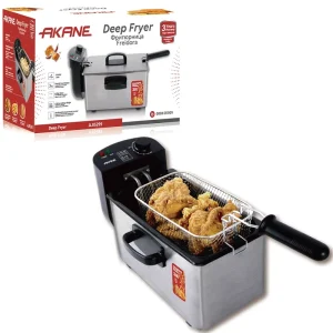 AKANE A.85299 2000W 3L Deep Fryer Freidora Stainless Steel Design Sectional Temperature Control Easy to Clean
