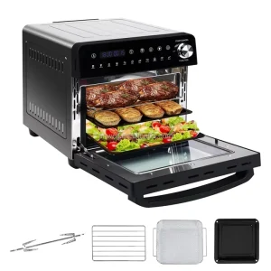 ANWELL Air Fryer Oven Combo Air Fry Bake Oven Countertop Air Fryer Oven with Removable Baking Rack for Baking Frying