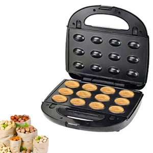 AOJA Multi in 1 Optional Plates Electric 10 Holes Nuts Waffle Grill Machine Mini 2 Slice Detachable Breakfast Sandwich Maker