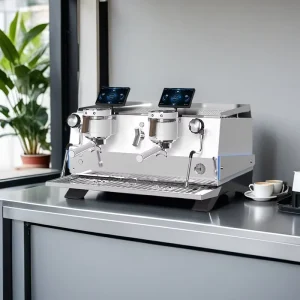 AR 2 Single or Two Group Semi Automatic Espresso Coffee Machine with Commercial Coffee Grinder