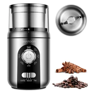 Adjustable Coffee Grinder Electric for Beans Spices Herbs Grains and Nuts Wet and Dry Grinder