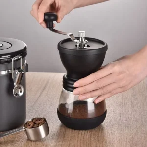 Adjustable Conical Core Coffee Grinder Manual Coffee Grinder with Stainless Steel Mill Burr