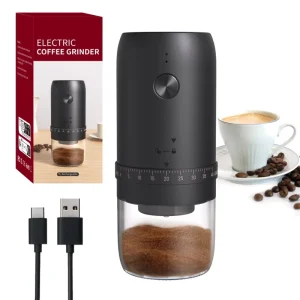 Adjustable Electric Coffee Bean Grinder for Espresso 25-30g Capacity Eco-Friendly & Portable