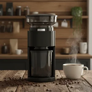 Adjustable Electric Conical Burr Coffee Grinder Heated Drying System 250g Capacity Plastic Housing Different Grind Settings