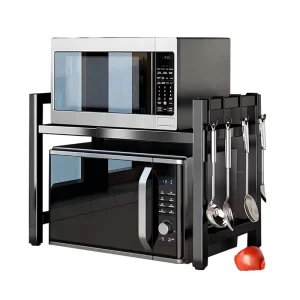 Adjustable High Quality Kitchen Microwave Oven Rack Countertop Storage Extension Microwave Shelves Rack