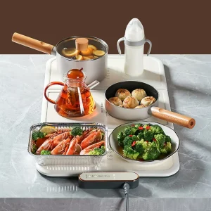 Adjustable Temperature Detachable Folding Aluminum Electric Food Warmer Tray Warm Plate Coil Heating for Warming Cutting Board