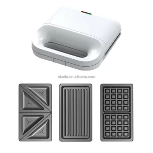 Aifa Detachable Mini Waffle Maker 2 Slice Non Stick Toaster Press Grill Sandwich Maker With Changeable Plate
