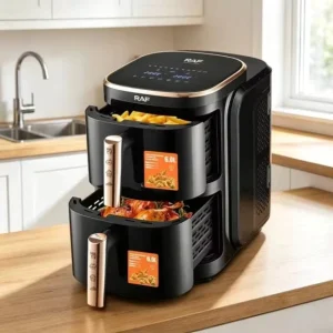 Air Fryer 12 Liter Oven with Upper and Lower Heat Large Stainless Glass Digital Commercial Electric Air Fryer