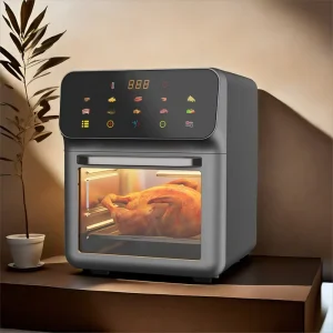 Air Fryer 8.1 10.0L Large Electric Oven Household Multifunctional Non stick Pan Visual Intelligent Touch Control 1350W PP