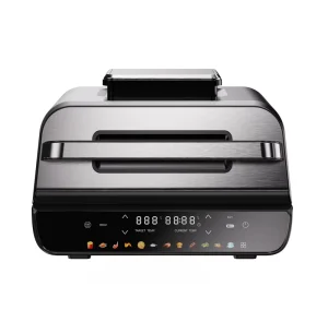 Air Fryer Grill Double Heating Element 1800W Digital Colorful Menu Air Fryer With Steak Grill