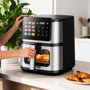 Air Fryer Oven Electric Digital Smart Multifunctional 3 in 1 with Grill Toaster for Home Kitchen Use No Oil