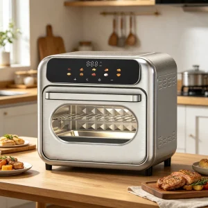 Air Fryer Oven Electrical Stainless Steel 24L Big Capacity Digital Single Basket Air Fryer with Non Stick PTFE