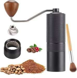 Al Alloy Body 420 Stainless Steel Burr Homeuse Espresso Mini Small Hand Mill Portable Manual Coffee Grinder