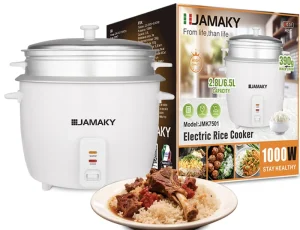 All In One 1000W 2.8L Rice Cooker Set Steamer Basket Keep Warm Stainless Steel Home Kitchen Rice Cooker